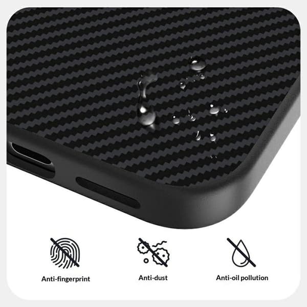 ABEEL Mobilskal till iPhone 17 Pro MagSafe Carbon Fiber Texture Lila