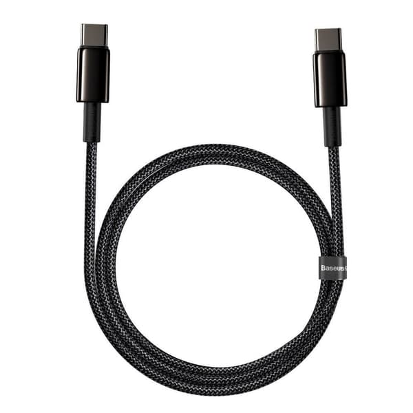 Baseus USB-C till USB-C kabel 100W 5 A 1m Svart Black