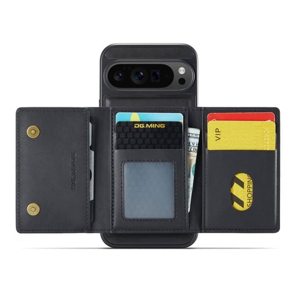 DG.MING M5 Series Mobilskal till Google Pixel 10 Pro XL Konstläder Svart