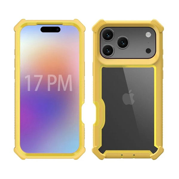 Mobilskal till iPhone 17 Pro Max TPU + PC Shockproof - Guld Guld