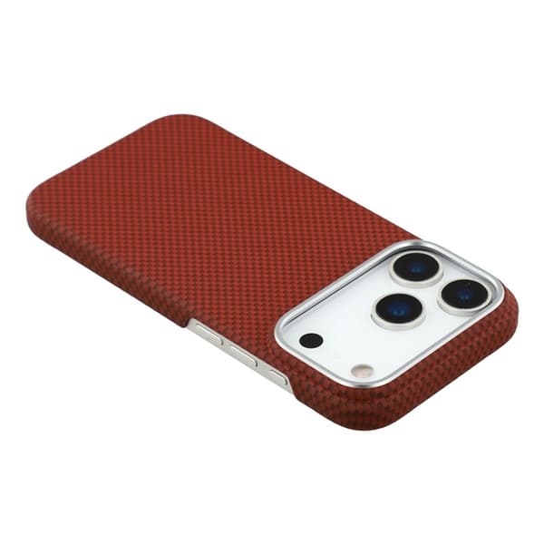 Mobilskal till iPhone 17 Pro MagSafe Carbon Fiber Röd