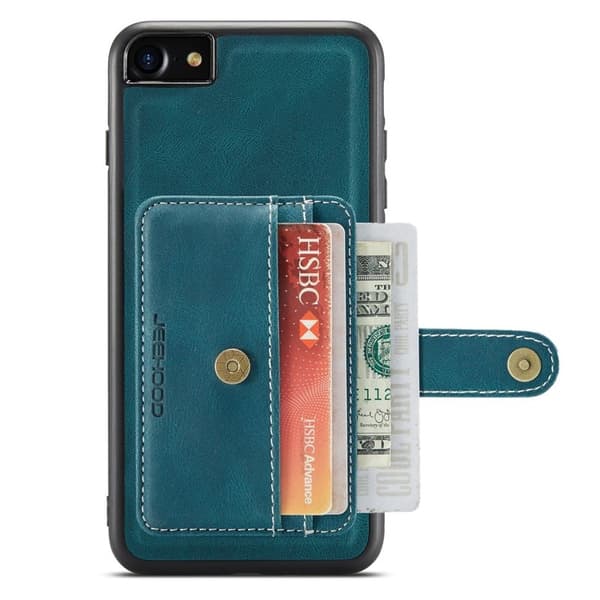 JEEHOOD Mobilskal till iPhone 7/8/SE (2020/2022) Wallet Blå