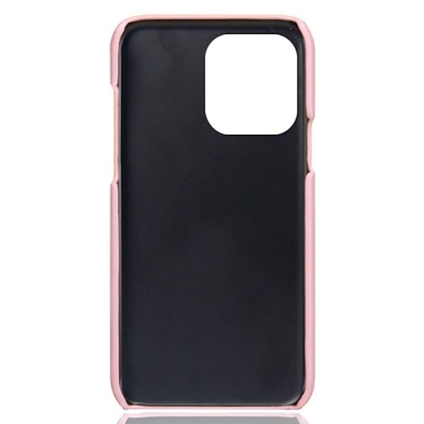 iPhone 14 Pro Skal Korthållare PU Läder - Rosa Guld