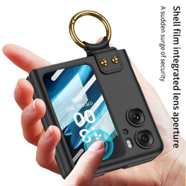 Oppo Find N2 Flip Mobilskal Ringhållare Kickstand - Svart Svart