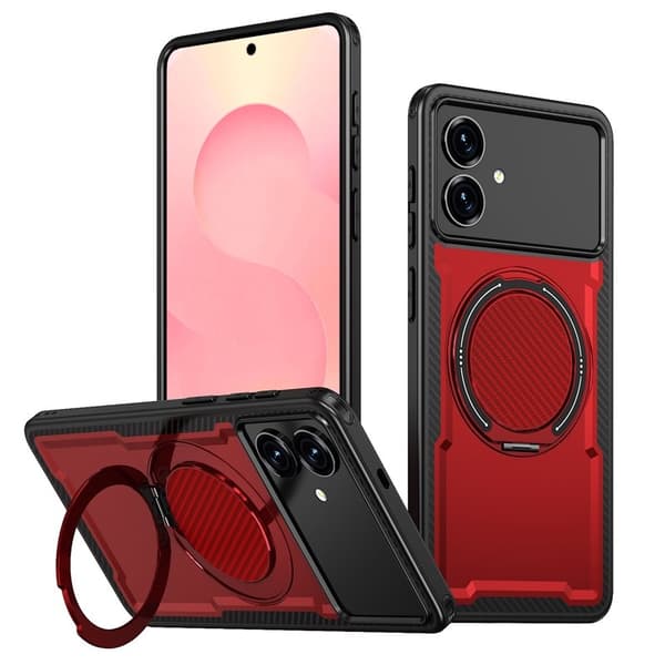 Mobilskal till Samsung Galaxy S26 Edge Magnetiskt TPU + PC - Röd