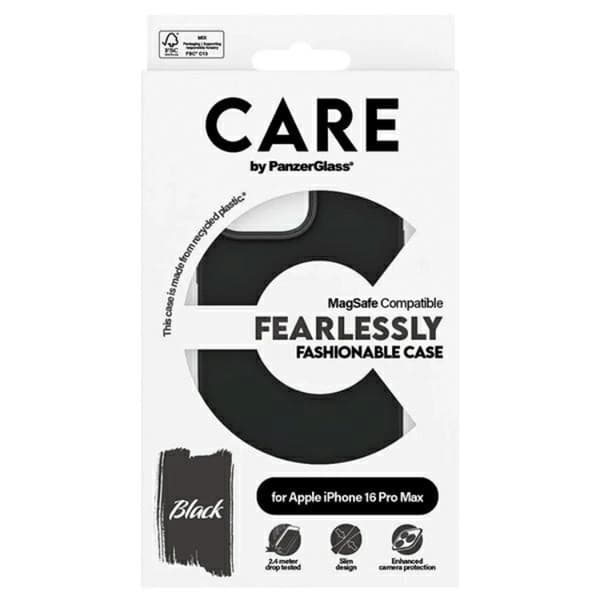 CARE By PanzerGlass Telefontaske til iPhone 16 Pro Max MagSafe Mode - Sort Black