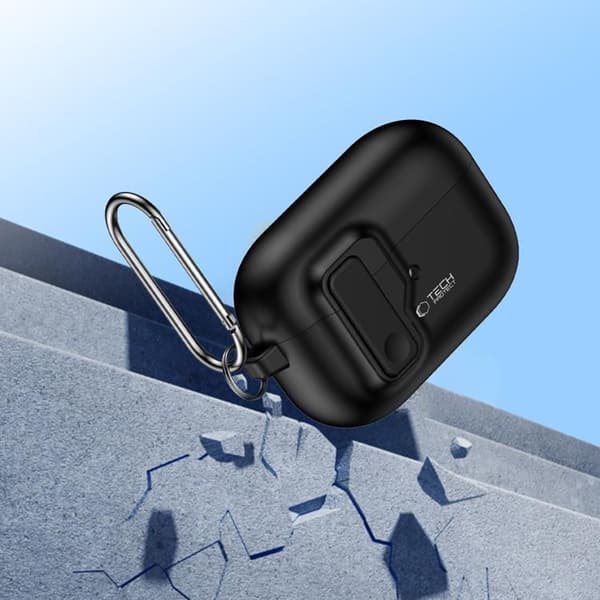 Tech-Protect Apple Airpods Pro 1/2 Taske Slim Hook - Lavendel Svart