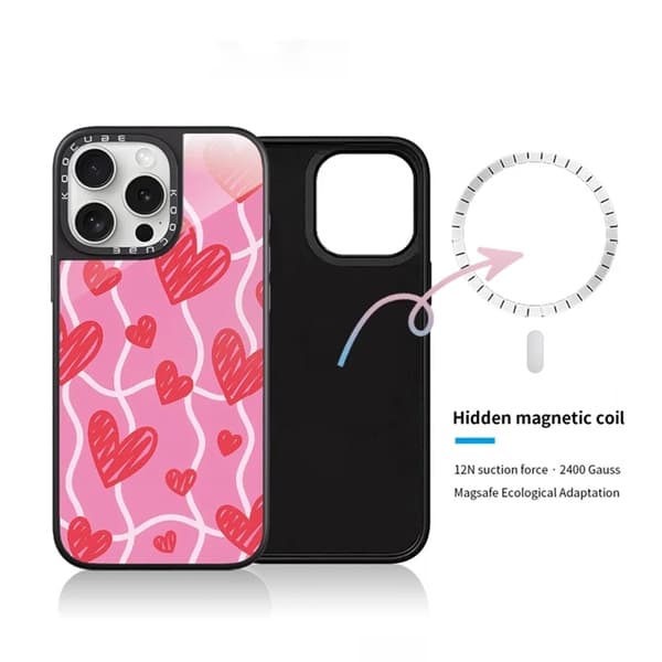 Mobilskal till iPhone 15 Pro MagSafe Aluminium Silikon Rosa