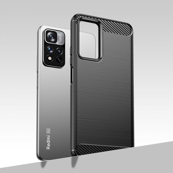 Carbon Flexible Skal Xiaomi Poco X4 NFC 5G - Musta Black