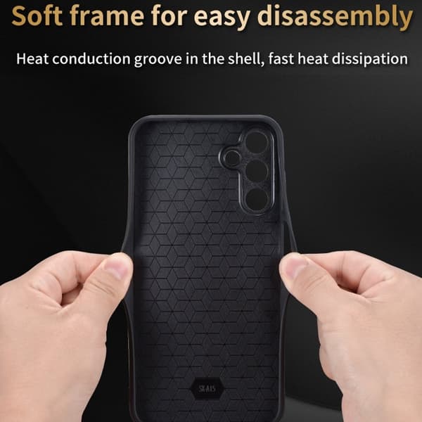 AZNS Samsung Galaxy A55 5G Plånboksfodral Konstläder - Brun