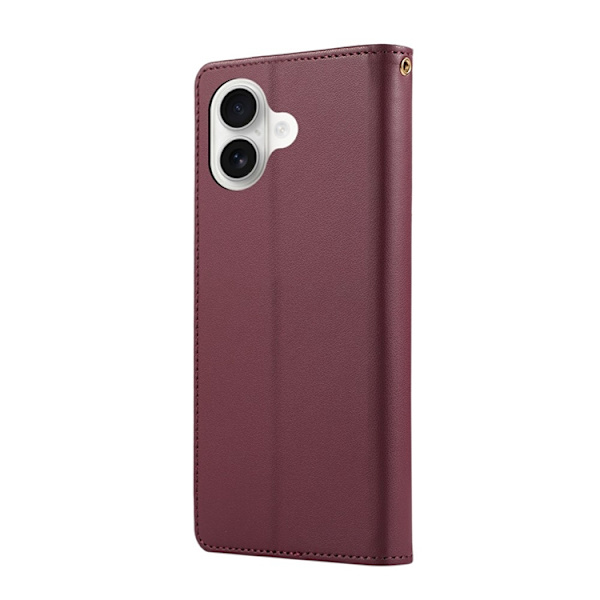 iPhone 17 Plånboksfodral RFID Rhombus Läder - Röd Röd