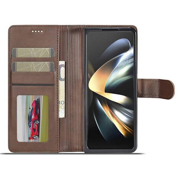 LC.IMEEKE Samsung Galaxy Z Fold6 Plånboksfodral Konstläder - Brun