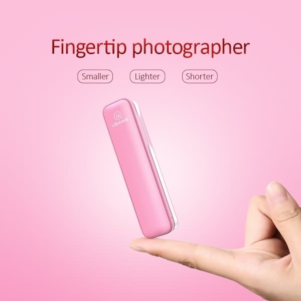 USAMS Selfiepinne M1 Mini 3,5mm (US-ZB052) – Rosa