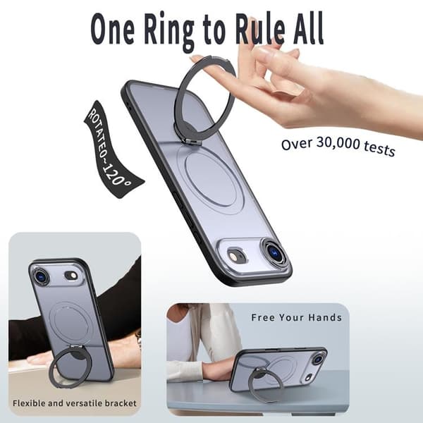 Mobilskal till iPhone Air MagSafe Rotating Kickstand Svart