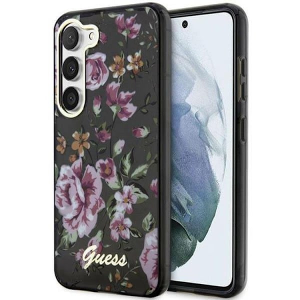 Guess Galaxy S23 Plus Mobilskal Flower Collection - Svart Svart