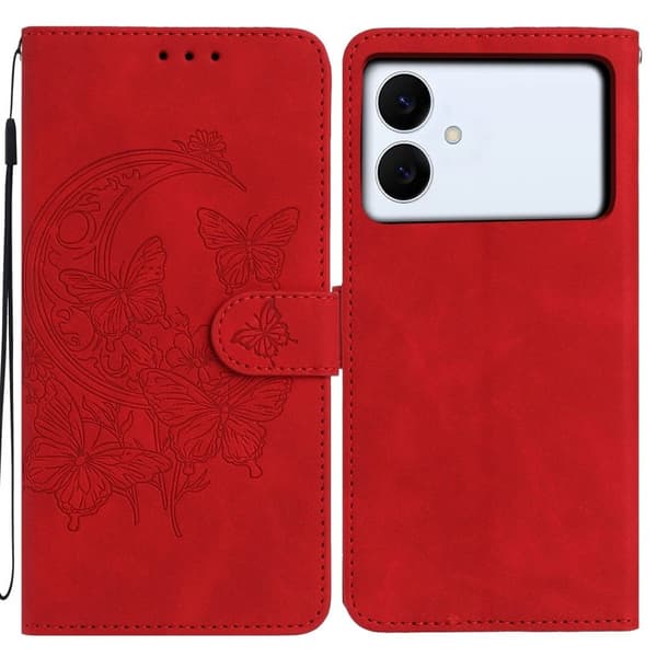 Samsung Galaxy S26 Edge Plånboksfodral Konstläder Ställ - Röd
