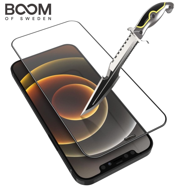 BOOM Kaareva karkaistu lasi näytönsuoja iPhone 12 Mini Transparent