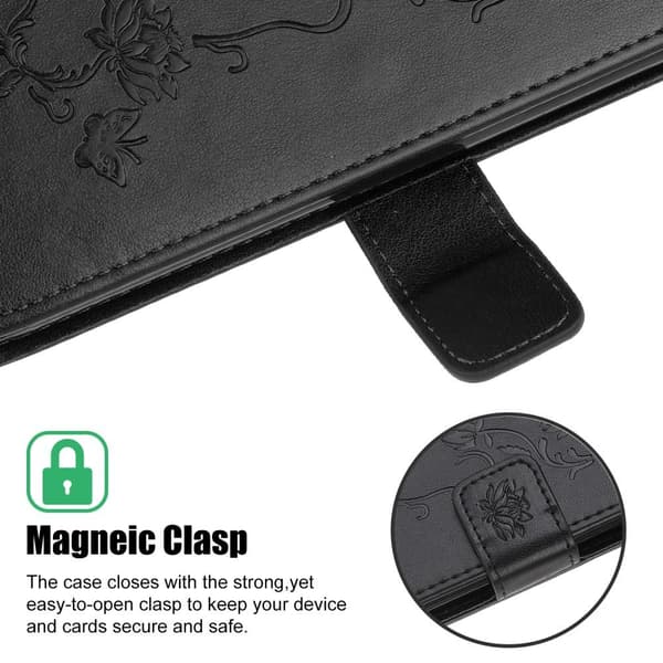 Butterfly Pung Taske til Huawei P40 - Sort Black