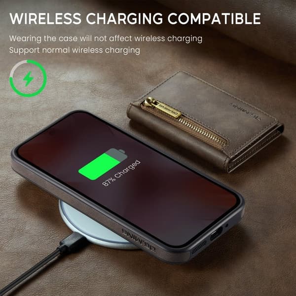DG.MING M5 Series Mobilskal till Google Pixel 9 Pro Konstläder Magnetisk Brun