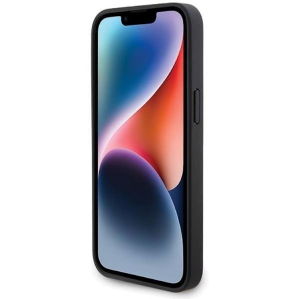 BMW iPhone 15 Pro Mobilskal Läder Carbon - Svart Svart