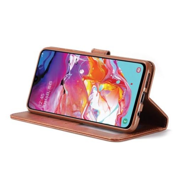 LC.IMEEKE Plånboksfodral för Samsung Galaxy A70 - Brun Brun