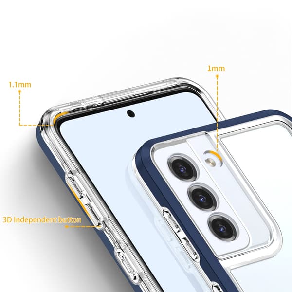 Galaxy S23 Kuori Clear 3in1 - Sininen Blå