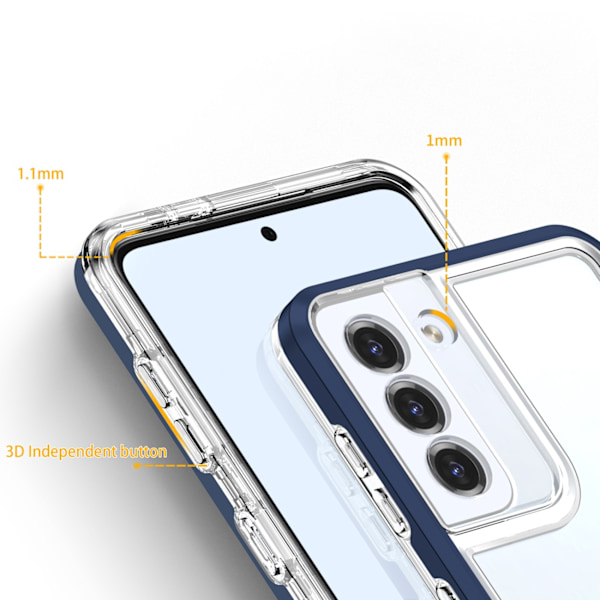Galaxy S23 Skal Clear 3in1 - Blå Blå