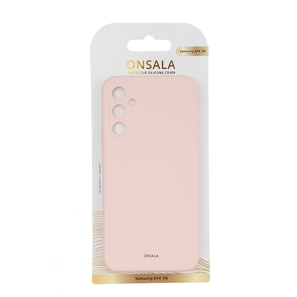 ONSALA Galaxy A34 5G Skal Silikon - Rosa