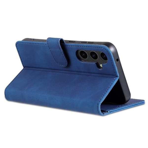AZNS Samsung Galaxy S23 FE Plånboksfodral Slim Konstläder - Blå