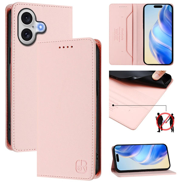 RINACASIS iPhone 17 Plånboksfodral RC01 RFID - Rosa Rosa