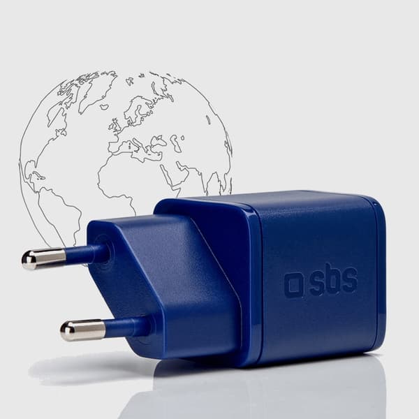 SBS hurtigoplader 20W GaN Strømforsyning - Blå Blå