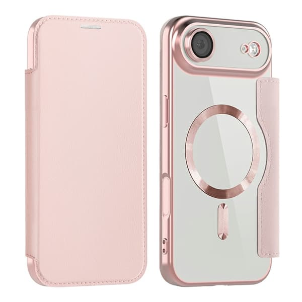 AMORUS iPhone Air Plånboksfodral MagSafe RFID-Skydd - Rosa Rosa