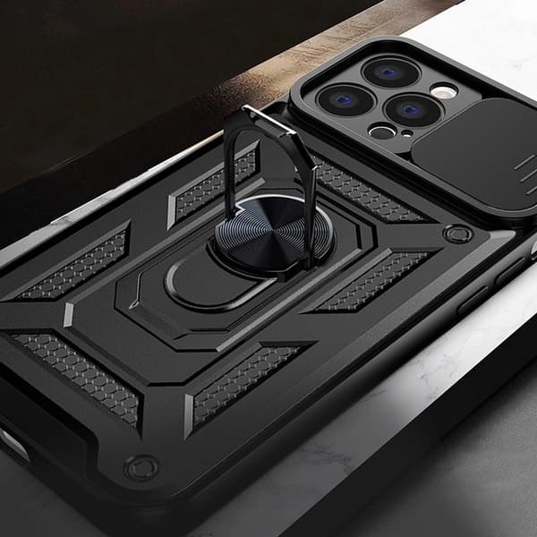 Huawei Nova Y90 Mobilskal Hybrid Armor Camshield - Svart Svart