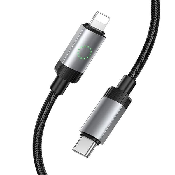 HOCO USB-C til Lightning 27W Kabel 1m X117 - Sort Svart