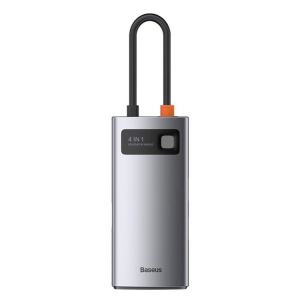 Baseus 4-i-1 Multifunktionell HUB USB-C 100 W - Grå