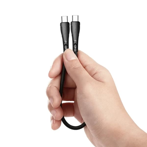 MCDODO USB-C - USB-C Kabel 0.2M Fast - Svart Svart