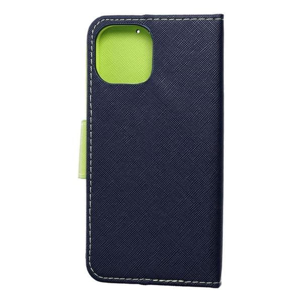 iPhone 15 Pro Max Pung Etui Fancy - Lime/Navy Blå