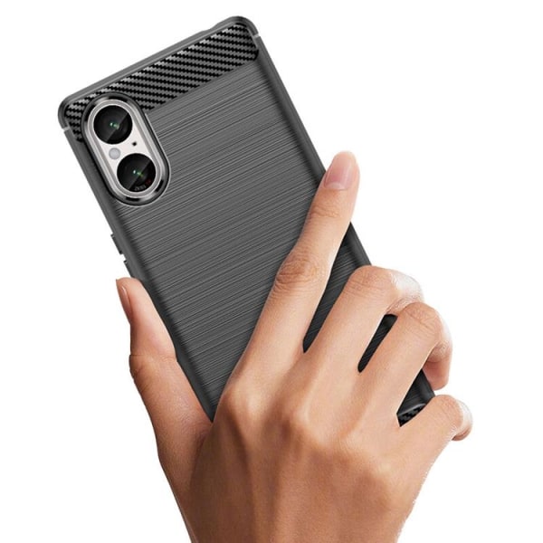 Sony Xperia 5 V Mobilskal Carbon - Sort