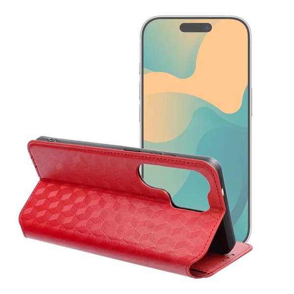 Plånboksfodral För Galaxy S26 Plus Cubic - Röd Röd