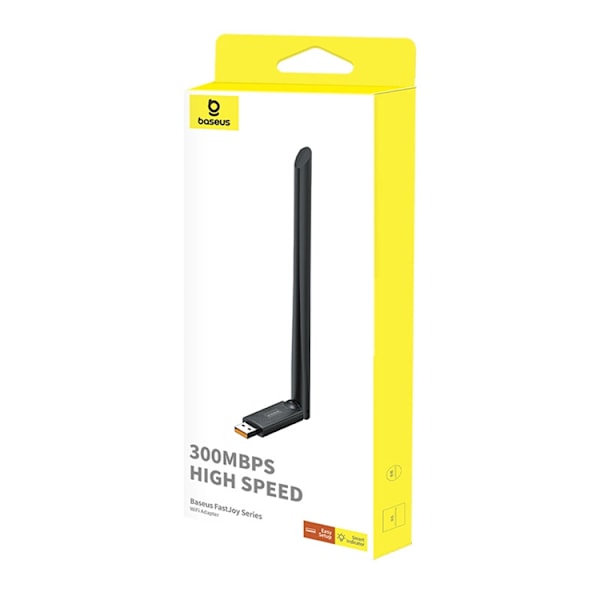 Baseus USB network card 300Mb/s - Svart Svart