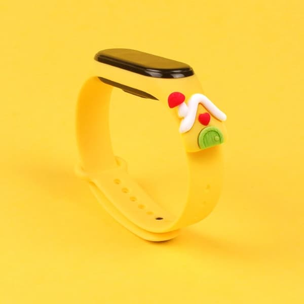Xiaomi Mi Smart Band 5/6 Silikone Rem Julehus - Gul Gul