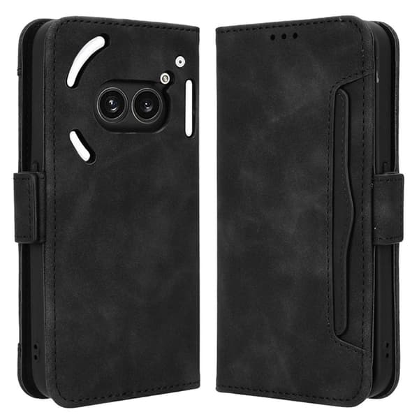 Nothing Phone (2a) Plus/2a Plånboksfodral Läder - Svart Svart
