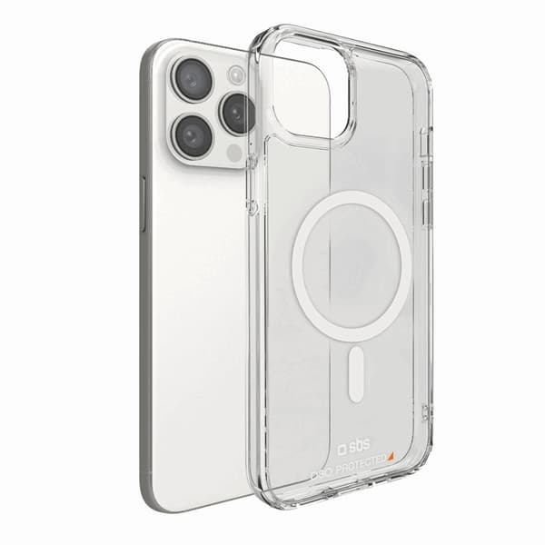 SBS Mobilskal till iPhone 15 Pro Max Magsafe D3O - Transparent Transparent