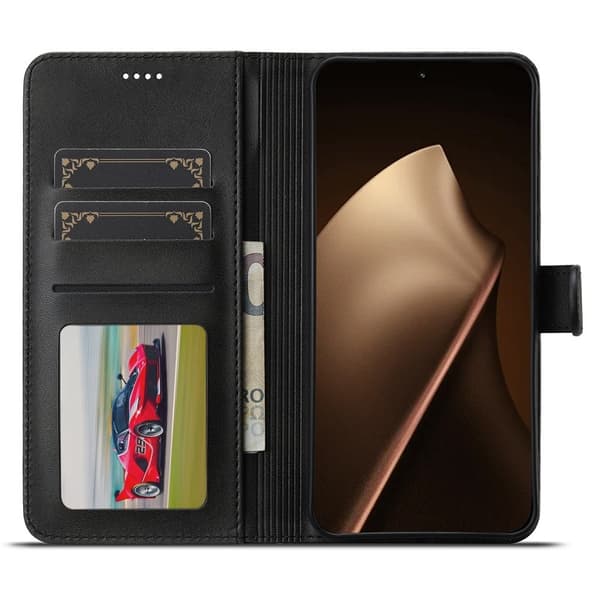 LC.IMEEKE Xiaomi 15T Pro Plånboksfodral Konstläder - Svart
