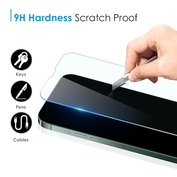 [1-PACK] iPhone 15 Pro Härdat Glas Skärmskydd - Clear