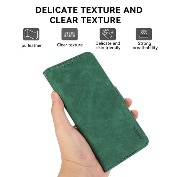 ABEEL Samsung Galaxy S22+ 5G Plånboksfodral Konstläder Grön
