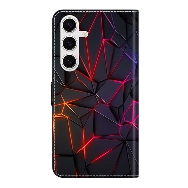Samsung Galaxy S26 Plus Skal TPU + Konstläder Flip - Röd Sprickor