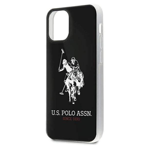 U.S. Polo Assn. Shiny iPhone 12 mini Cover Stor Loga Sort Black