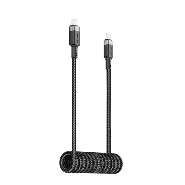 Acefast USB-C - USB-C 3A Kabel 1.2m Spring 480Mb/s - Svart Svart