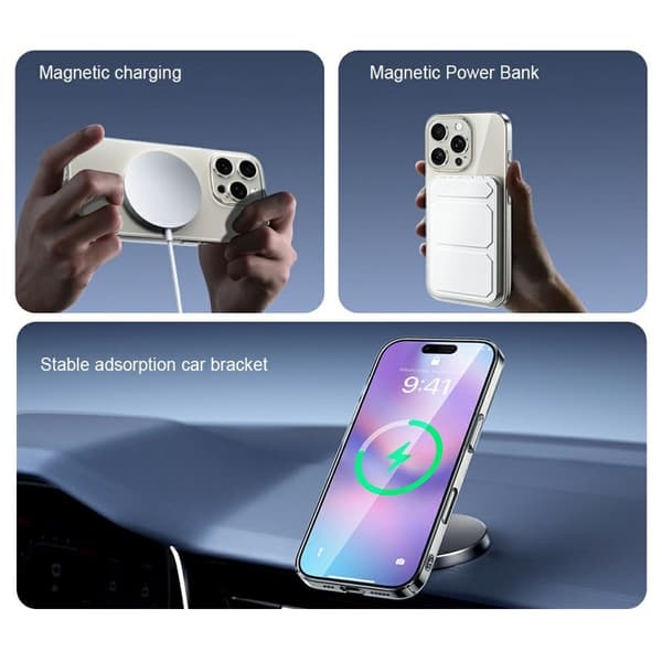 XUNDD XDD-0010 Mobilskal till iPhone 16 Pro Max MagSafe Ultra-Tunn Rosa